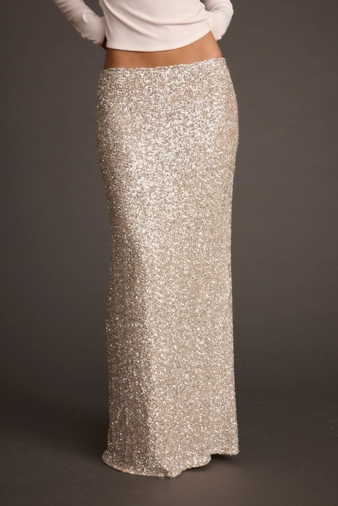 Champagne Nights Maxi Skirt