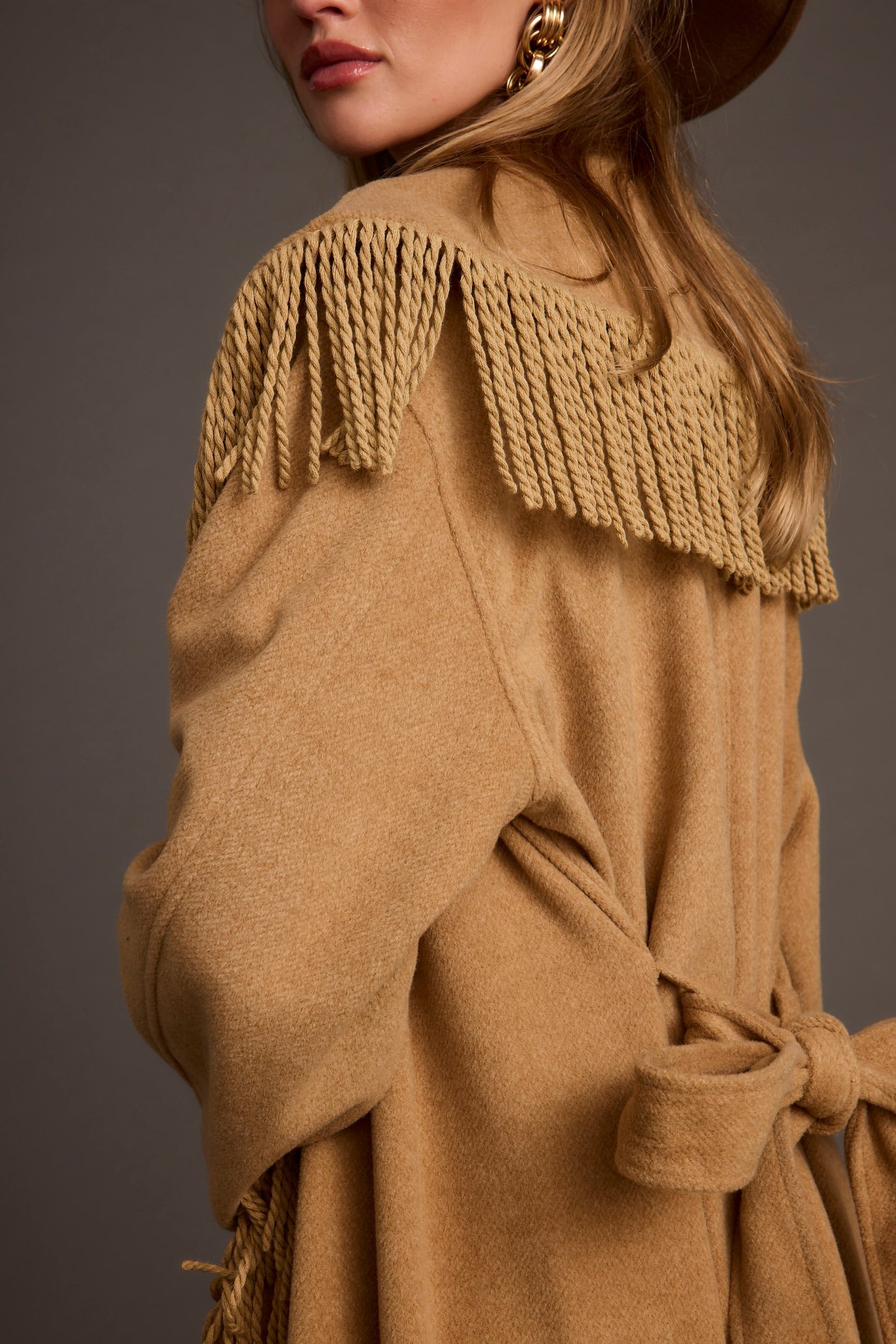 Montrose Camel Fringe Coat - Image 11