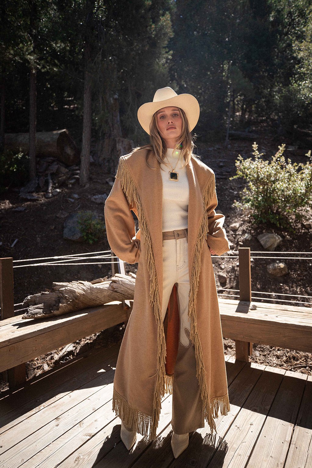 Montrose Camel Fringe Coat - Image 5