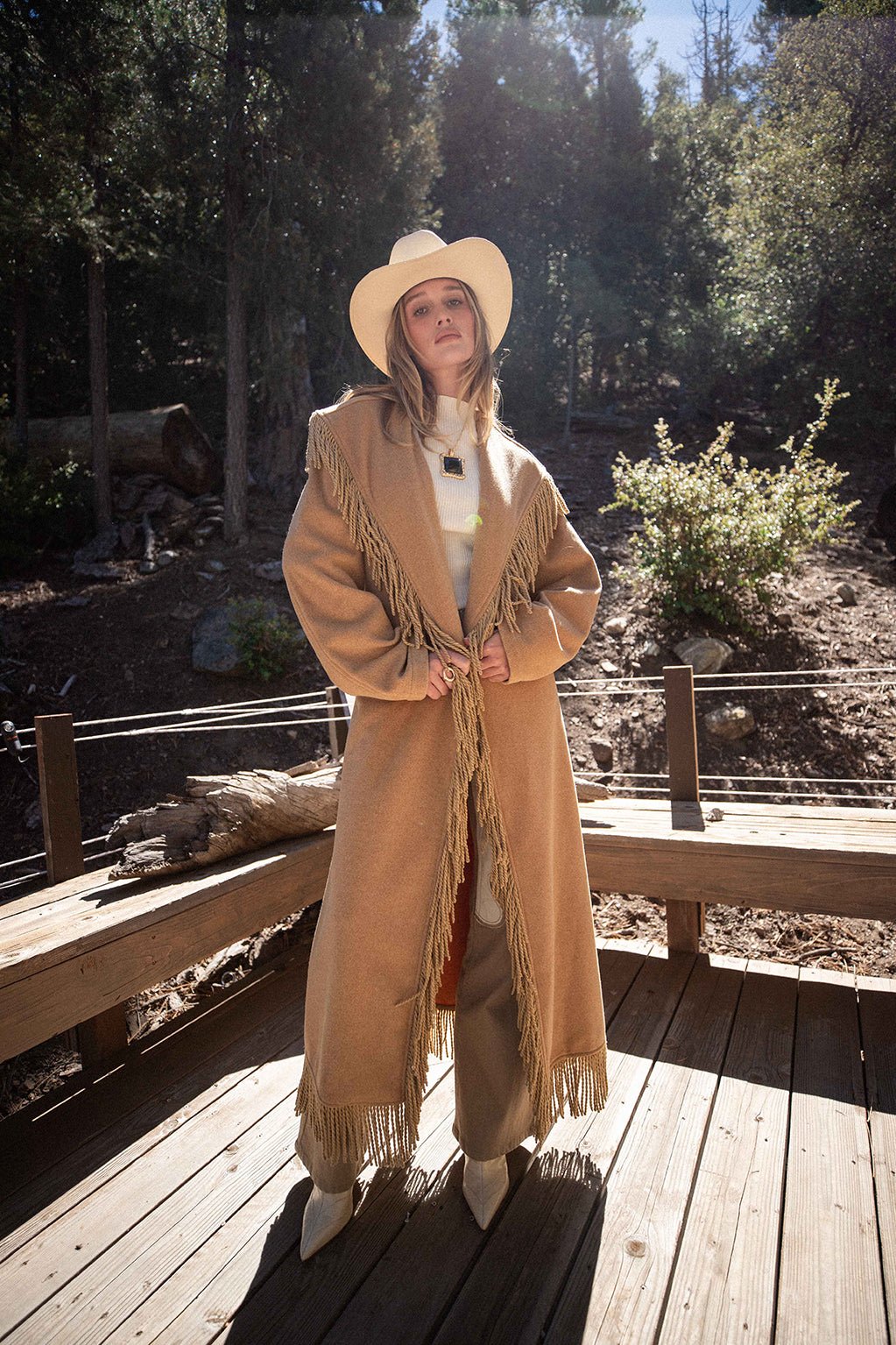 Montrose Camel Fringe Coat - Image 4