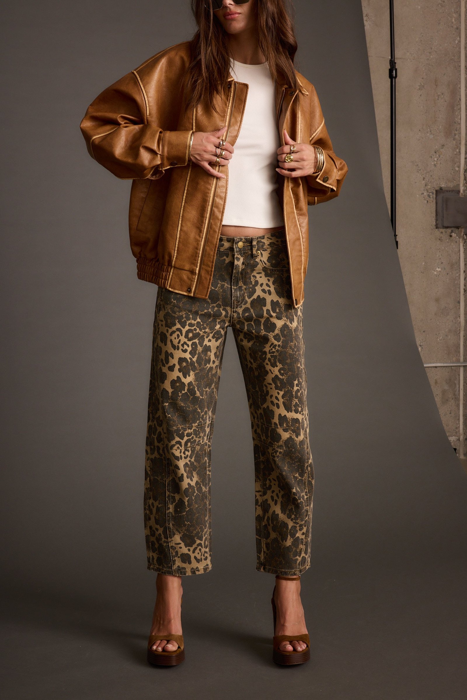 Muse Leopard Barrel Jeans - Image 11