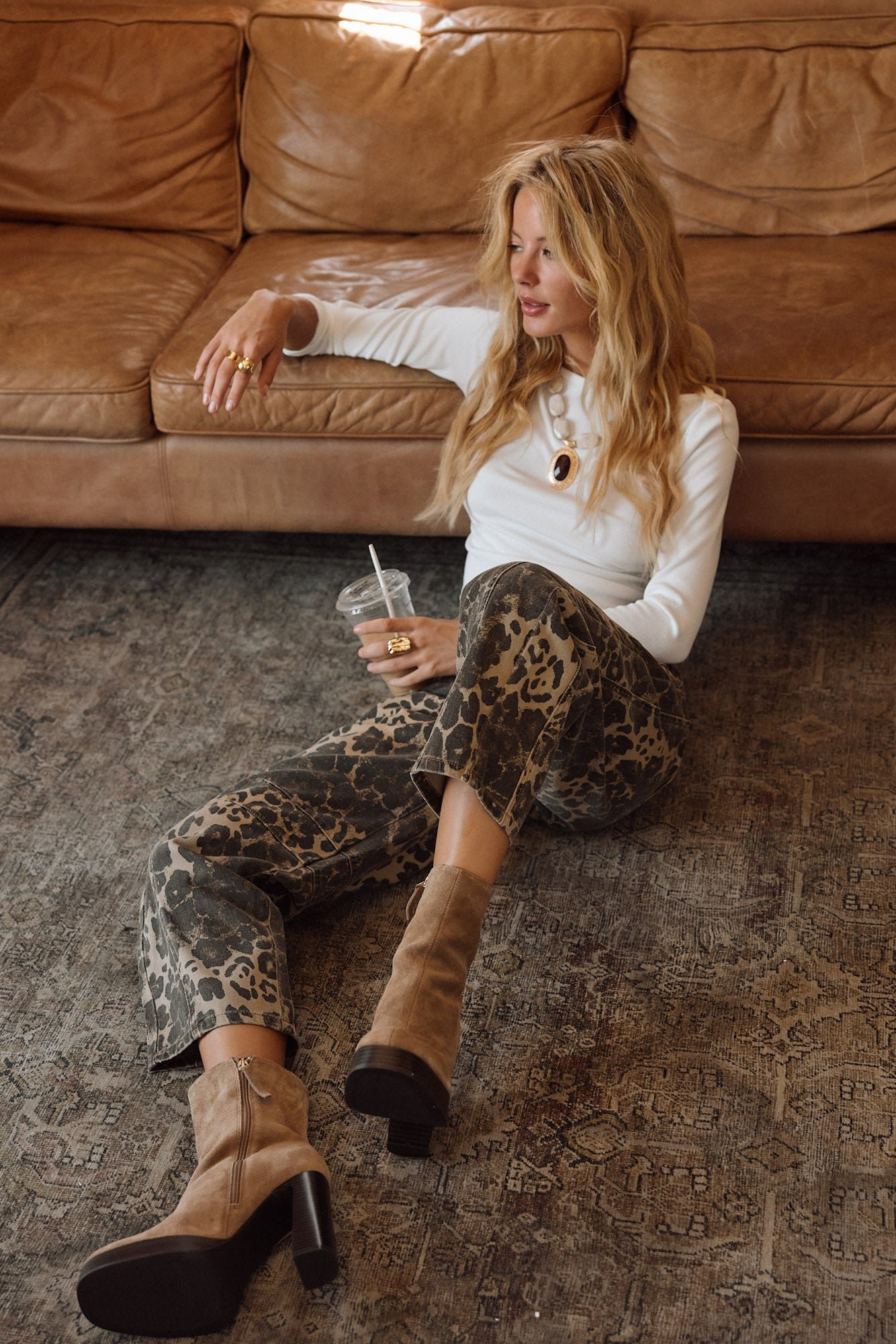 Muse Leopard Barrel Jeans - Image 7