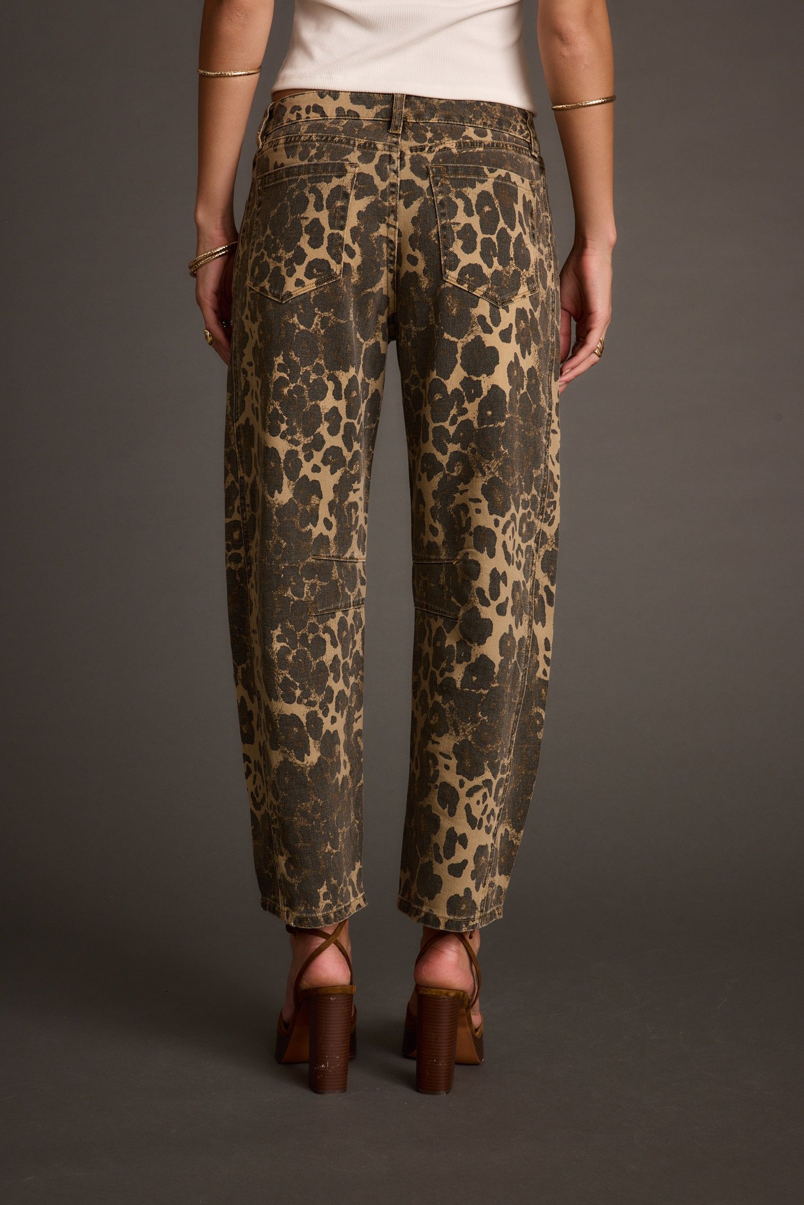 Muse Leopard Barrel Jeans - Image 5