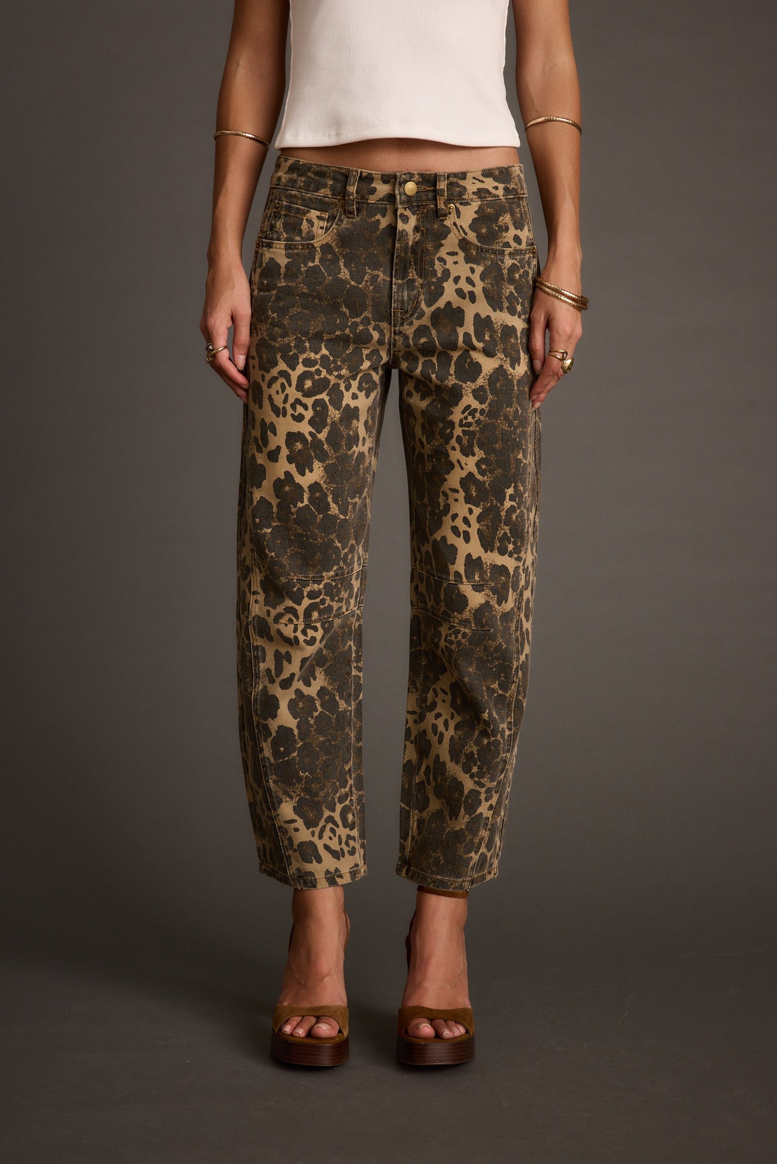 Muse Leopard Barrel Jeans - Image 2