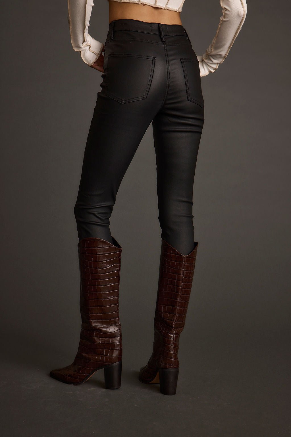 Nixon Black Coated Pants - Image 3