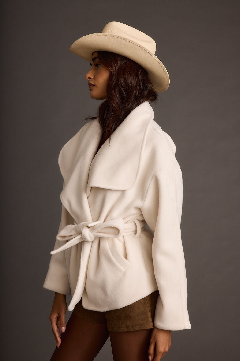 Snowcrest White Belted Coat - Image 12