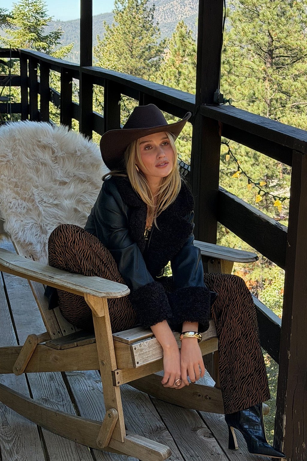 Silver Springs Cognac Zebra Flare Pants - Image 11