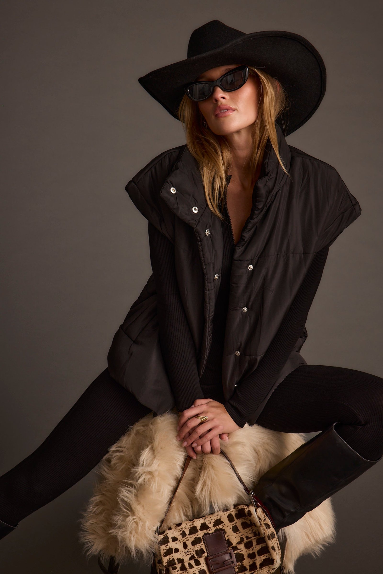 Summit Black Puffer Vest - Image 9