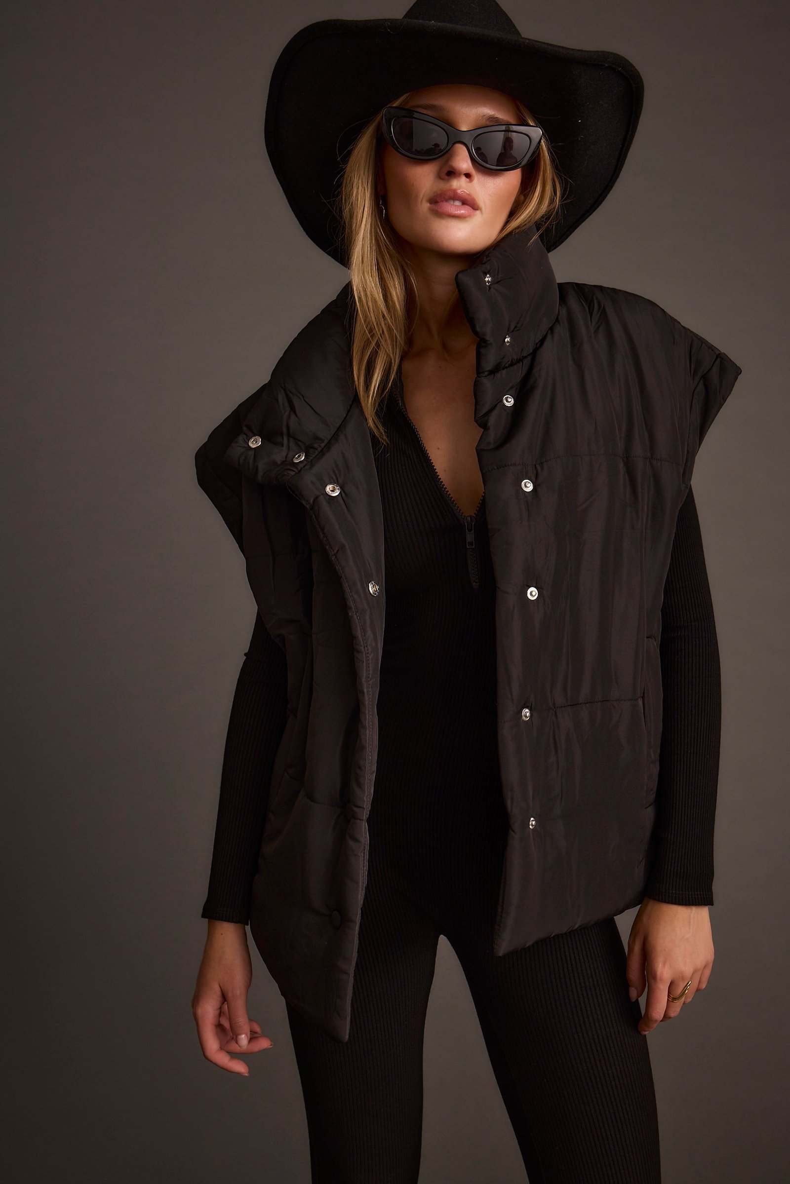 Summit Black Puffer Vest