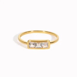 Three Stone Ring - Edith