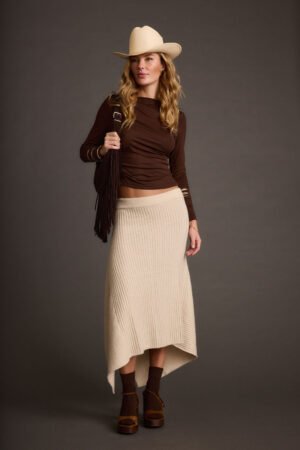 Mod Cream Asymmetrical Skirt